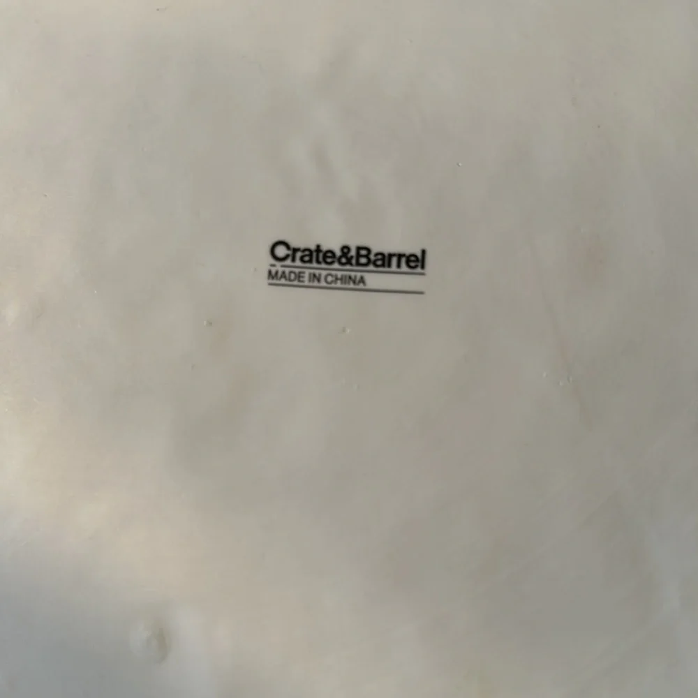Salad Plate. Crate&Barrel. White and Blue